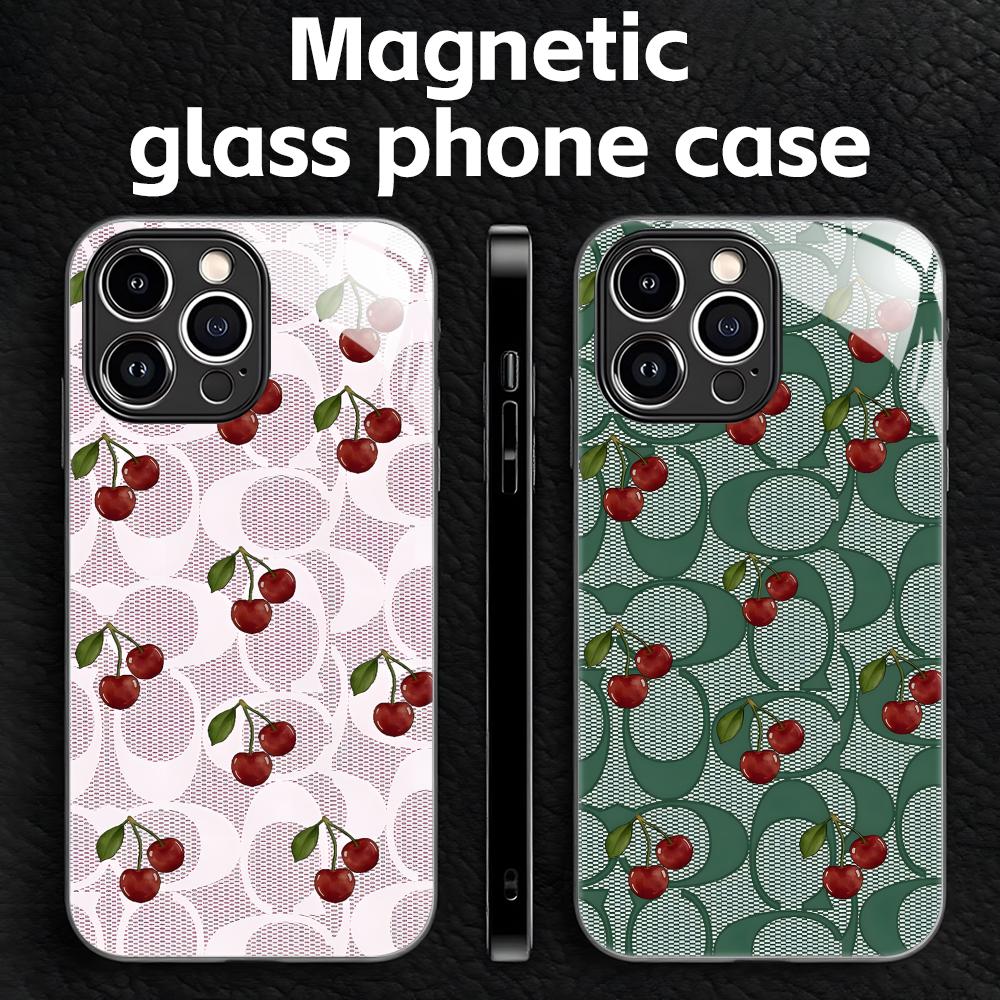 Usb Charger - Cherry Luxury Pattern Phone Case For