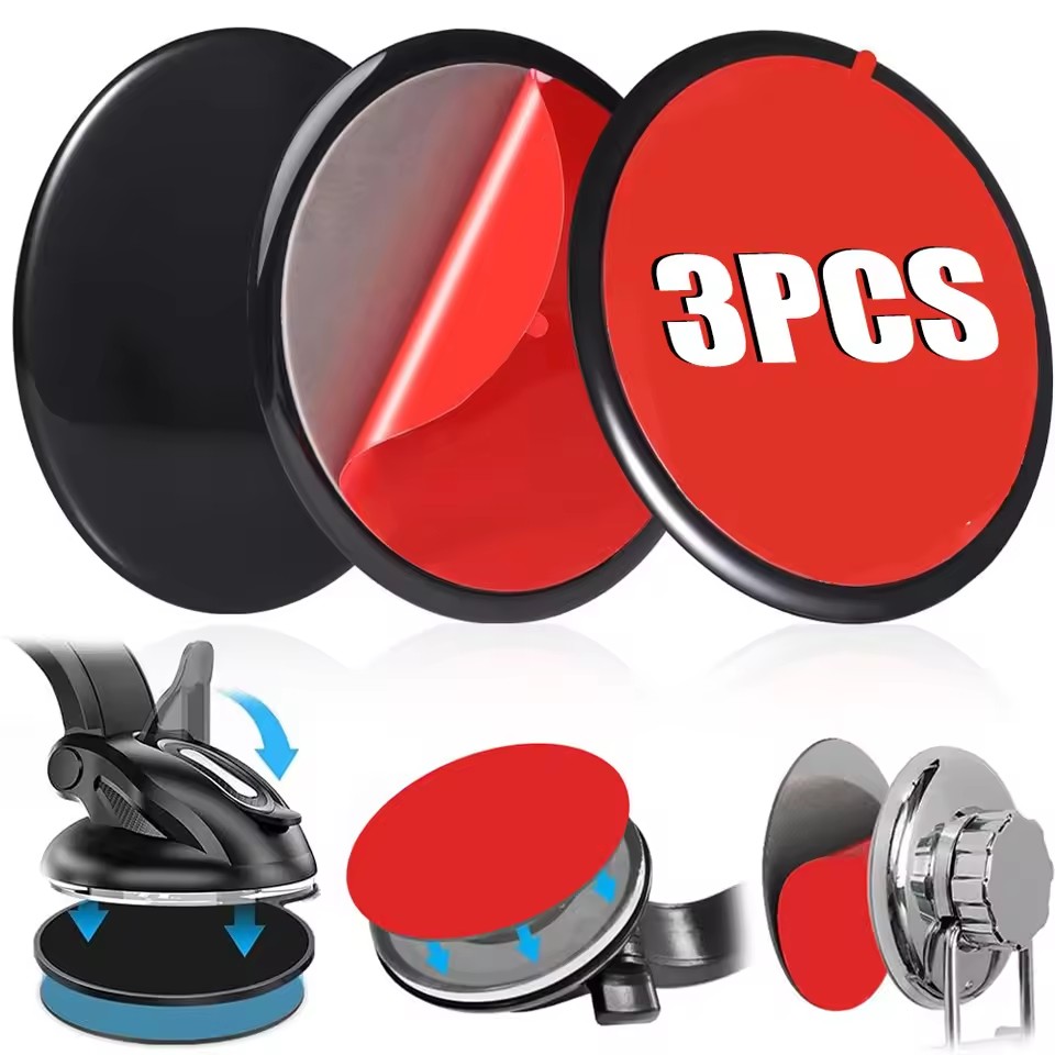 Phone Holder - Universal Dashboard Adhesive Sticky Pad Set