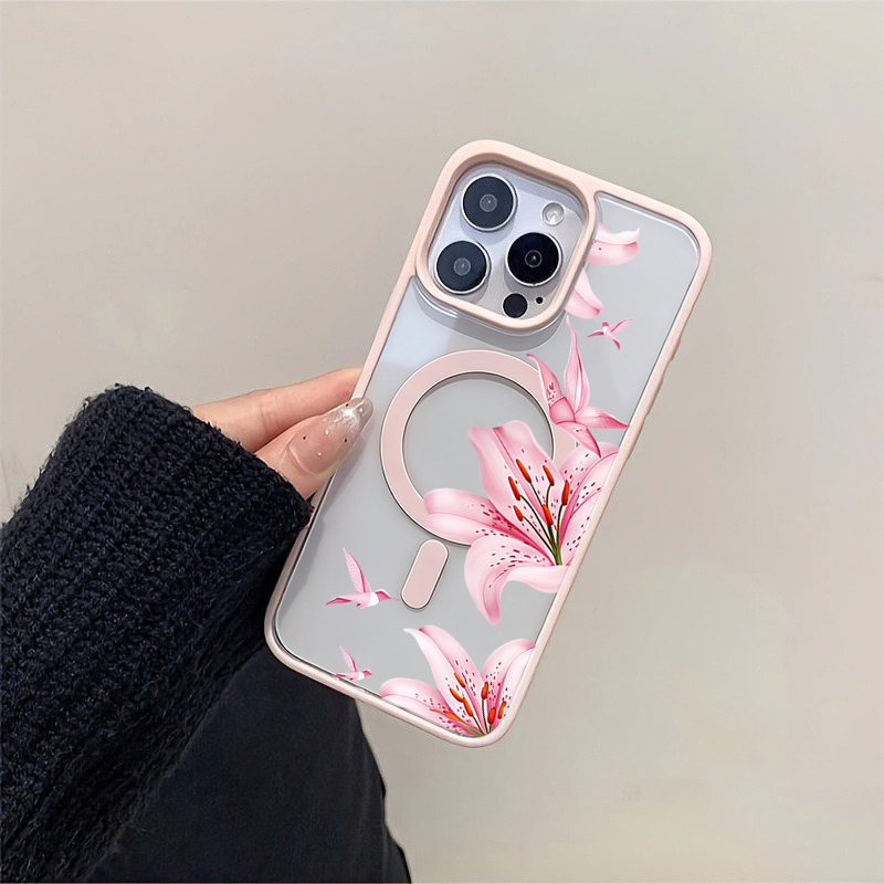 Pink Flower And Birds Magnetic - огляд і ціна Wireless Charger