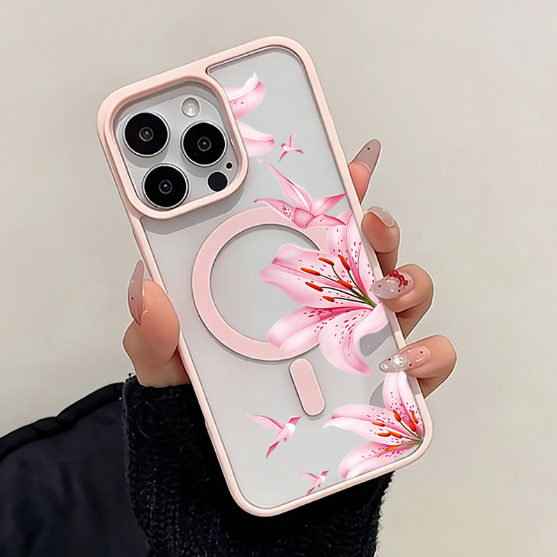 Pink Flower And Birds Magnetic - огляд і ціна Wireless Charger